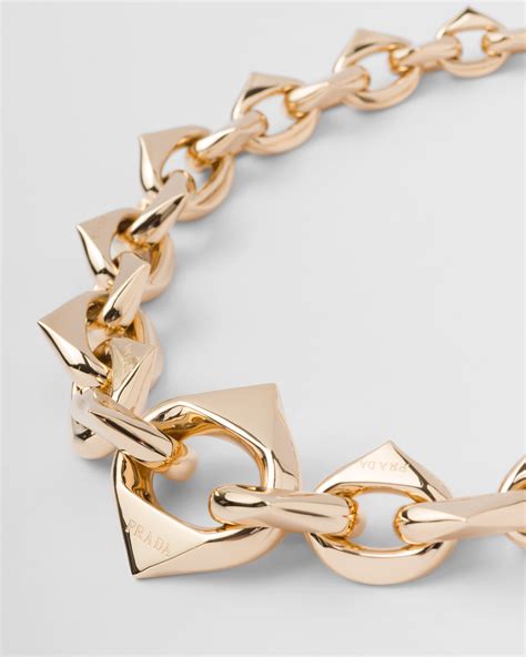 prada gold necklace|prada eternal gold necklace.